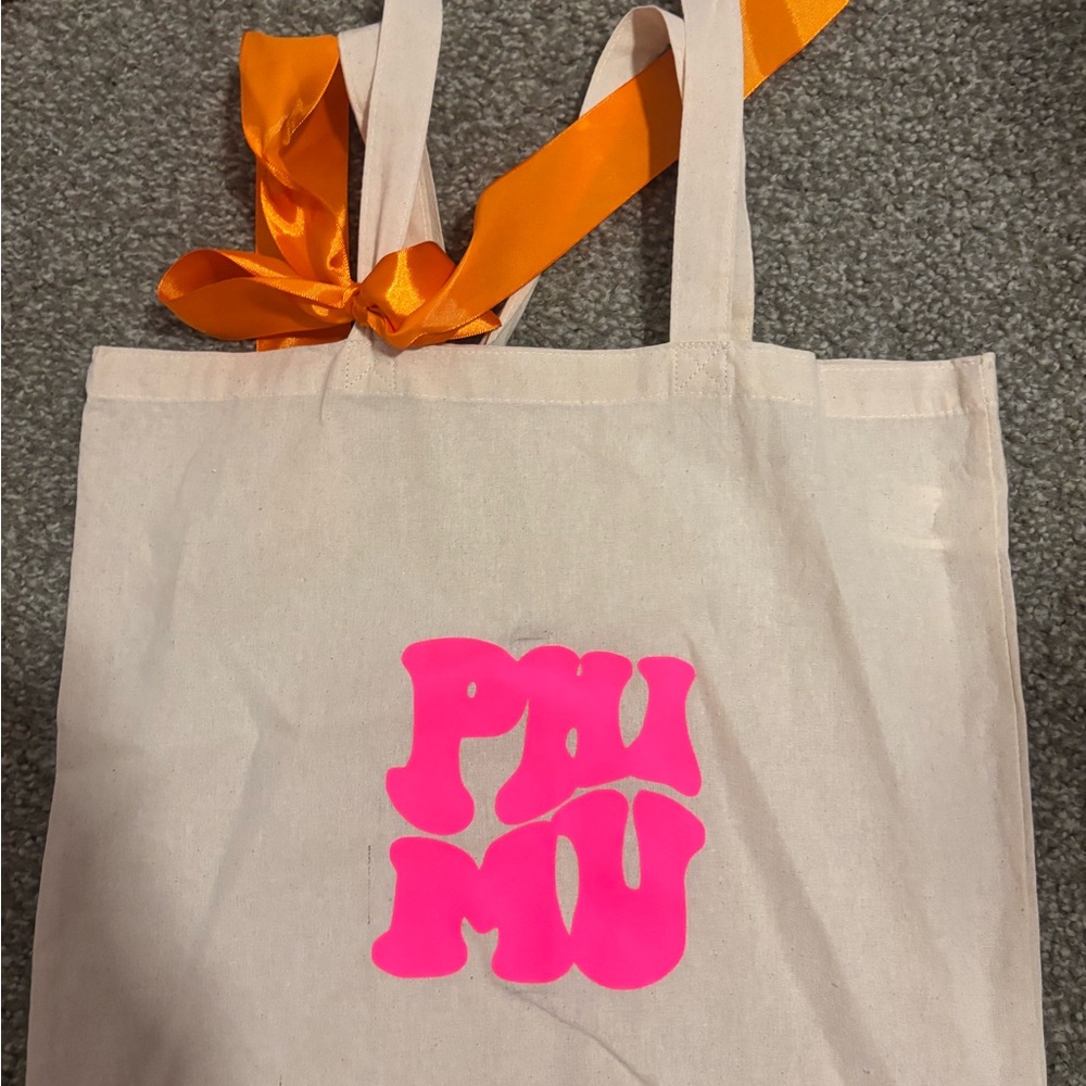 Pink Phi Mu Tote Bag